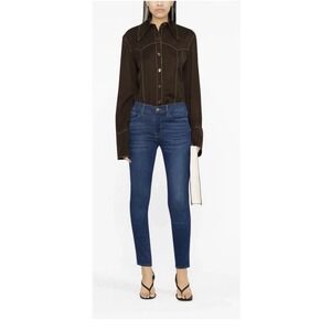 FRAME Denim Le Skinny de Jeanne Crop Jeans‎ Dark Wash Size 30